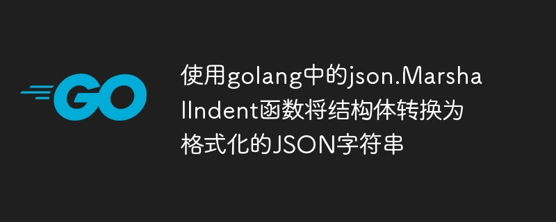 使用golang中的json.MarshalIndent函数将结构体转换为格式化的JSON字符串