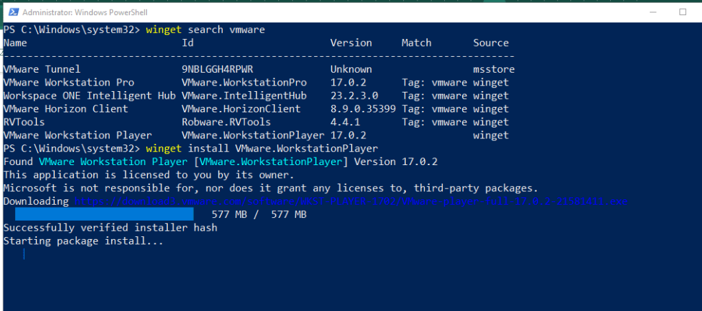 在 Windows 11 上安装 VMware Workstation 只需一个简单的命令