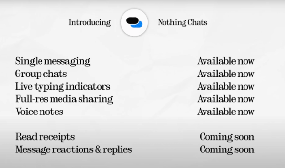 Nothing公司发布“Nothing Chat”应用，实现安卓与iMessage用户的无缝连接