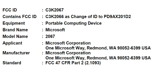 曝光：微软新品Surface Laptop Go 3和Surface Go 4 FCC认证预览