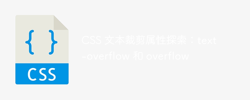 CSS 文本裁剪属性探索：text-overflow 和 overflow