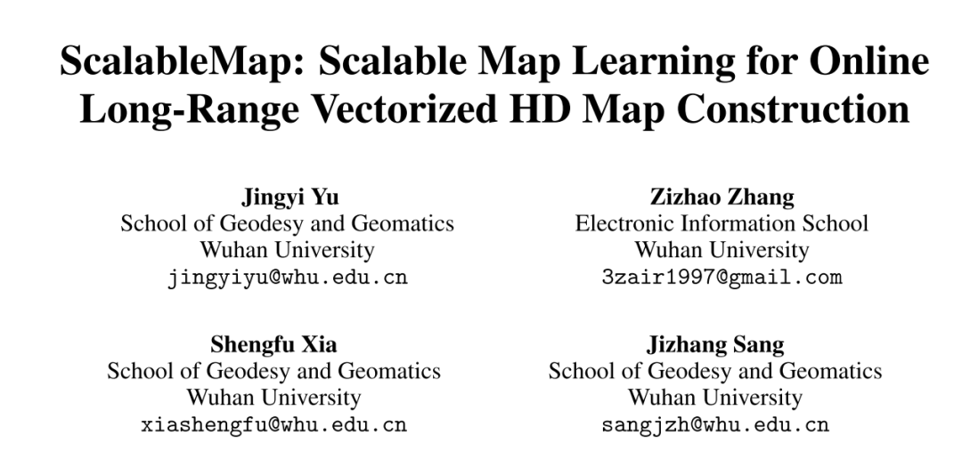 ScalableMap：用于在线远距离矢量化高精地图构建的可扩展地图学习