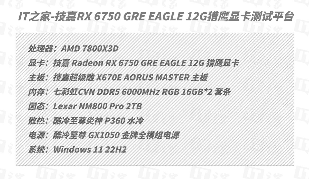 【IT之家评测室】这才是真正的甜品卡，技嘉 RX 6750 GRE EAGLE 猎鹰 12G 显卡评测