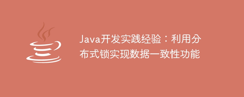 Java开发实践经验：利用分布式锁实现数据一致性功能