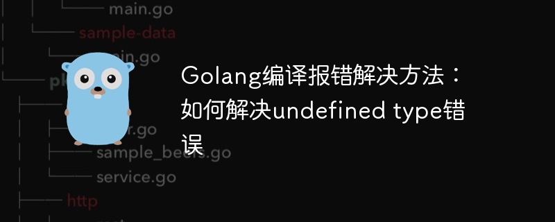 Golang编译报错解决方法：如何解决undefined type错误