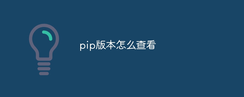 pip版本怎么查看