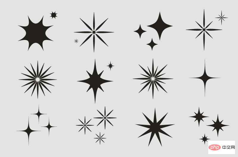 12个简单的星星矢量素材(AI+EPS)